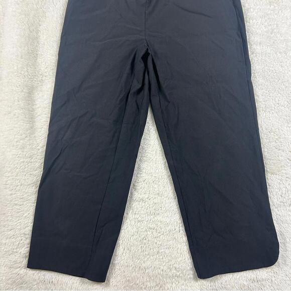 Eileen Fisher Black Wide Leg Casual Pants - Picture 4 of 12